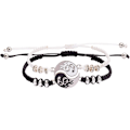 Miniatyrbilde 1 av 5: Lenkearmbånd for kvinner og menn, bestevenn-armbånd, 2 matchende Yin og Yang justerbare tauarmbånd for vennskap