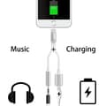 Silver Lightning-adapter, 3,5 mm laddnings- och synkroniserings Y-kabel