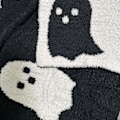 Miniatyrbillede 5 af 5: Halloween Spøgelses Tæppe Sort Halloween Tæppe Letvægts Blødt Plysset Fuzzy Vendbart Tæpper til Seng Sofa