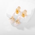 Miniatyrbillede 5 af 5: Perle Blomsterøreringe Legering Blomsterøreringe Kvinder Mode