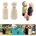Miniatyrbillede 2 af 5: 50 Træfigurer, Malede Træfigurer, Trækeglefigurer