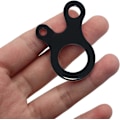 Miniatyrbillede 1 af 5: 16 stk. Sort Aluminium Legering 3 Huller Hurtigtov Multifunktionelt Telte