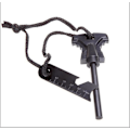 Miniatyrbillede 2 af 5: Fire Stone Flint Magnesium Fire Starter Lighter Kit med træhåndtag Fremstillet traditionel Flint Overlevelsescamping Vandring 2 stk