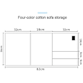 Miniatyrbillede 3 af 5: Beige Sofa Armlæn Organizer, Multifunktionel Foldbar Tote Bag