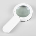 Miniatyrbilde 3 av 5: Enkel forstørrelsesglass med 12 LED-lys, bærbar 30X dobbel