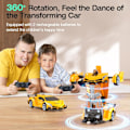 Miniatyrbillede 4 af 5: Fjernstyret Legetøjsbil, 2.4Ghz Transform Robot RC Biler med Blinkende Lys, 1:18 Skala En-Knap Deformation Legetøj G