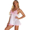 Pikkukuva 3 / 5: 1 kpl (Vaaleanpunainen, L) Naisten Babydoll-Yöasusetti Chemise