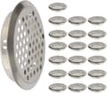 20 kpl 53 mm Ilmastointigrilli RUOSTUMATTOMA TERÄS Pyöreä verkko