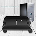Miniatyrbilde 4 av 5: Høy CPU-stativvogn med 4 hjul for datamaskin PC-skrivebordsstativ med hjul Plast Universal utvidbar svart metallstativ Universal Comput