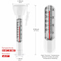 Miniatyrbillede 2 af 5: Svømmebassin Flydende Termometer, Pool Termometer med Reb (Type 2)