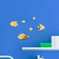 Miniatyrbillede 3 af 4: 1 stk. 6 stilarter Tropiske fisk Spejl Effekt Vægstickers