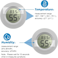 Miniatyrbillede 5 af 5: 1 stk hvid rund indbygget elektronisk digital temperatur- og