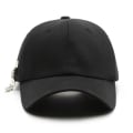 Miniatyrbilde 2 av 5: Hatt for menn, street style, ensfarget, med lapp, kjede og andenekk