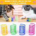 Miniatyrbild 2 av 5: 4-pack Kattfjäderleksak, Färgglada Fjäderleksaker för Katter, Interaktiv Katt-leksak, C