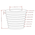 Miniatyrbilde 3 av 5: 2x Gummiparasoll-Kile for Baseholder Hull Plugg Bord