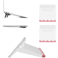 Miniatyrbild 1 av 5: Set med 2 vita mini-laptopstativ, osynligt laptopstativ, hopfällbart