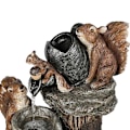 Miniatyrbilde 5 av 5: Hage Dyre Statue Fontene Sol Led Lys Hage Art Deco Utendørs Hage SkulpturA