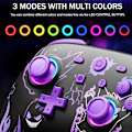 Miniatyrbilde 2 av 5: Trådløs Pro-kontroller for Nintendo Switch/OLED/Lite, Switch-kontroller med LED-joystick/bevegelse/vibrasjon/turbo/W