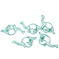 Miniatyrbillede 4 af 4: 12 stk. papirclips, rustfrit stål dinosaurformede papirclips