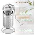 Miniatyrbilde 2 av 5: 1 stk (Sølv) Teinfuser, Te Sil, Finmasket Te Filter