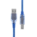 Miniatyrbild 2 av 5: Hög hastighet transparent blå USB 2.0 skrivare kabel typ A hane till typ B hane Dua（1M