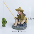 Miniatyrbilde 2 av 3: Akvarium dekorativ harpiksfigur dipper hage mikrolandskap
