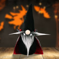 Miniatyrbild 2 av 5: 2 Halloween-dvärgar Dekorativa Ansiktslösa Dockor, Svart Häxkappa