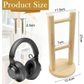 Miniatyrbillede 2 af 5: 1 stk. beslag display hylde massiv træ headset universal
