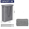 Miniatyrbilde 3 av 4: 45L Smal Vaskeri Kurv med Lokk Smal Foldbar Smal Oppbevaringskurv