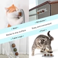 Miniatyrbild 5 av 5: 1 stycke grå kattmynta boll leksak, 3 i 1 roterbar kattmynta ätbar