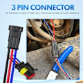 Miniatyrbillede 5 af 5: 3-polet Elektriske Ledningsforbindelser Han- og Hun-stikkontakt Hurtig Afbrydelse Vandafvisende Plug and Play Ledningsklemme