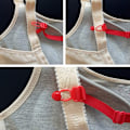 Miniatyrbilde 3 av 4: 10 stk. Dame Antiskli BH-stroppklips Justerbar BH-spenne BH-stroppholder (Rosa)