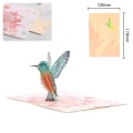 Pikkukuva 2 / 5: 1 kpl 3D Pop Up -tervehdykortti kirjekuorella 3D Kolibri