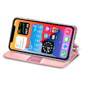 Pikkukuva 3 / 5: Uurrellinen iPhone 12 Mini Lompakko Kotelo - Vaaleanpunainen
