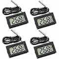 Miniatyrbild 1 av 4: Mini digital LCD-termometer med temperaturgivare sensor testare för kylskåp frys akvarium - (4x svart)