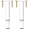 Miniatyrbilde 2 av 4: Sett med 2 Justerbare Sengben 18-33cm Hvite Føtter for Lamellbunn Møbelføtter for Garderobe Sofa