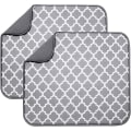 Miniatyrbilde 1 av 5: 2-pak Mikrofiber Tørkematte for Oppvaskstativ, Absorberende Tørkematte