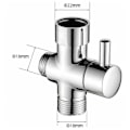 Miniatyrbillede 3 af 5: Toilet Spray Håndbruser Bidet Rustfrit Stål - med 3-vejs Ventil
