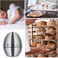 Miniatyrbilde 4 av 5: Rustfritt Stål Eggformet Rotasjonsalarmtimer med 60 Minutter for Kjøkkenutstyr