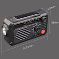 Miniatyrbilde 5 av 5: Solcelled nødradio med NOAA WB-bånd, Bluetooth