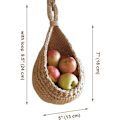 Miniatyrbilde 2 av 5: Veggmonterte frukt- og grønnsakskurver, Jute Dråpeform