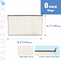 Miniatyrbillede 3 af 5: 8 Pakke Canvas Blyantposer, DIY Lynlåseposer, Kontorartikler