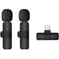 Miniatyrbillede 1 af 5: Trådløs Mikrofon til iPhone 15/Android, Lapel Mics Plug-Play 2.4G Ultra-Lav Forsinkelse Indbygget Støjreduktionschip
