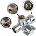 Miniatyrbilde 5 av 5: 3-veis avlederdusjventilbryter, massiv messing, gjenge (12,7 mm),