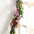 Miniatyrbillede 2 af 5: 1 Pakke 13 Hoveder Dobbelt Farve Kunstig Falsk Rose Garland Vines