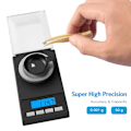 Miniatyrbild 3 av 5: Precisionsvåg, 50g/0,001g, Hög noggrannhet vägning, Fickvåg för smycken, Bärbar digitalvåg med LCD-display, Levereras med kalibreringsvikter, T