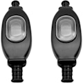 Miniatyrbillede 1 af 2: Ledningsafbryder, 2 stk. 250V vandtæt ledningsafbryder, Ip65-certificeret støv- og vandtæt ledningsafbryder til lamper, elektriske apparater, transformere