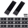 Miniatyrbillede 2 af 5: 200 stk. Sorte Plastik Dobbeltsidede Razor Blades Dobbeltkantede