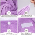 Miniatyrbillede 2 af 5: 3 Pak (Lilla) Mikrofiber Hår Tørrehåndklæde Twist Turban Super