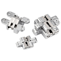 Miniatyrbillede 3 af 5: 3 stk. Skjulte korsformede usynlige hængsler til træhardwaremøbler (43,7 mm)